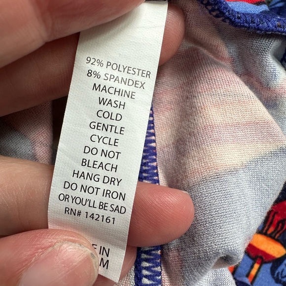 LuLaRoe Disney Collection Captain Hook Peter Pan Leggings Plus Size 1X TC T&C - Picture 7 of 9